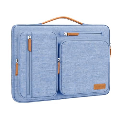 360 Protective Laptop Sleeve 16 Inch Side Open Carrying Case with 4 Zipper Pockets Black