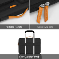 360 Protective Laptop Sleeve 16 Inch Side Open Carrying Case with 4 Zipper Pockets Black
