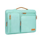360 Protective Laptop Sleeve 16 Inch Side Opening Case with 4 Zipper Pockets and Trolley Strap Black