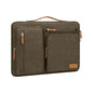 360 Protective Laptop Sleeve 16 Inch Side Opening Case with 4 Zipper Pockets and Trolley Strap Black