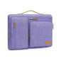 360 Protective Laptop Sleeve 16 Inch Side Opening Case with 4 Zipper Pockets and Trolley Strap Black