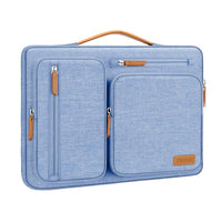 360 Protective Laptop Sleeve 16 Inch Side Opening Case with 4 Zipper Pockets and Trolley Strap Black
