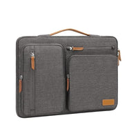 360 Protective Laptop Sleeve 16 Inch Side Opening Case with 4 Zipper Pockets and Trolley Strap Black