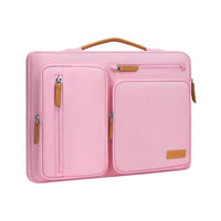 360 Protective Laptop Sleeve 16 Inch Side Opening Case with 4 Zipper Pockets and Trolley Strap Black
