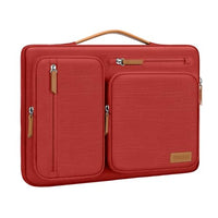 360 Protective Laptop Sleeve 16 Inch Side Opening Case with 4 Zipper Pockets and Trolley Strap Black