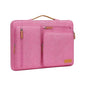 360 Protective Laptop Sleeve 16 Inch Side Opening Case with 4 Zipper Pockets and Trolley Strap Black
