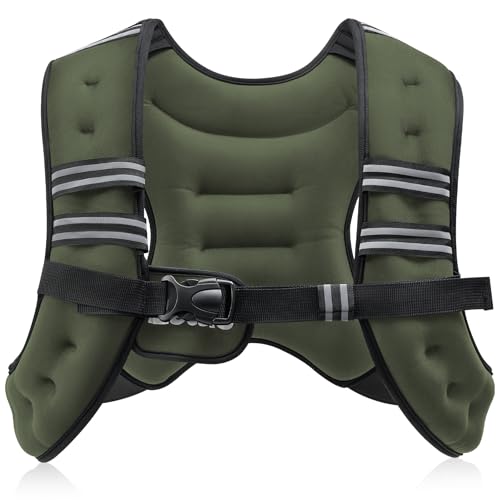 ZELUS Gilet Lesté de Musculation avec Bandes Réfléchissantes