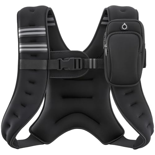 ZELUS Gilet Lesté de Musculation avec Bandes Réfléchissantes