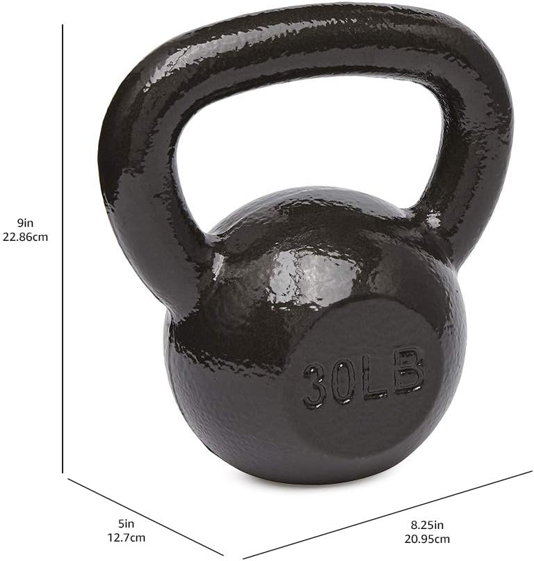 Amazon Basics Kettlebell en Fonte pour Musculation KB-30LB