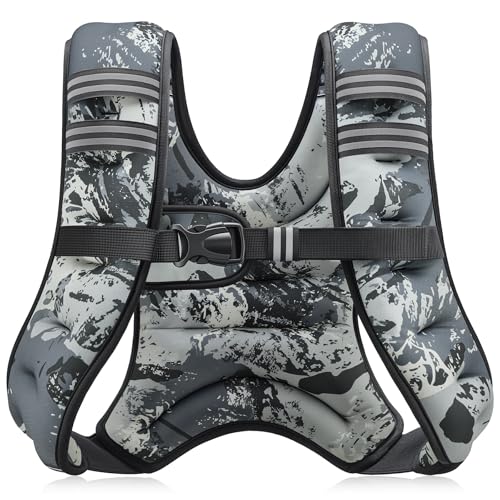 ZELUS Gilet Lesté de Musculation avec Bandes Réfléchissantes