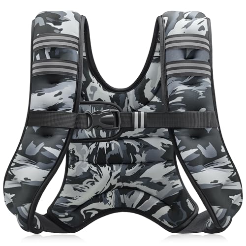 ZELUS Gilet Lesté de Musculation avec Bandes Réfléchissantes
