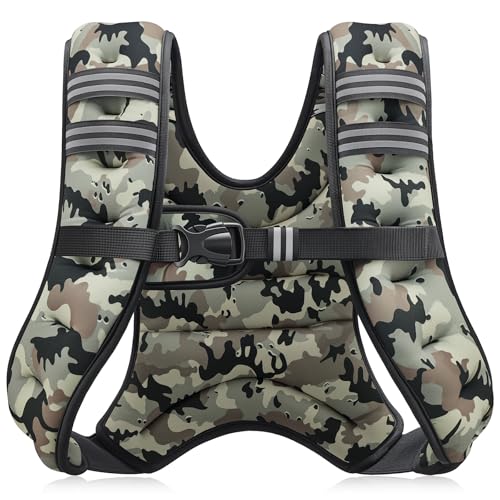 ZELUS Gilet Lesté de Musculation avec Bandes Réfléchissantes