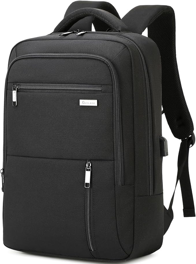 17 Inch Laptop Backpack for Travel Water Resistant College Backpack for Men Women Laptop Bag with USB Charging Port Black