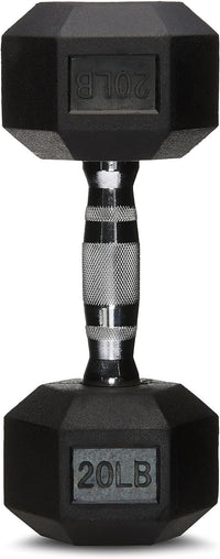 Amazon Basics Haltère Hexagonal en Caoutchouc pour Musculation CD-20LB