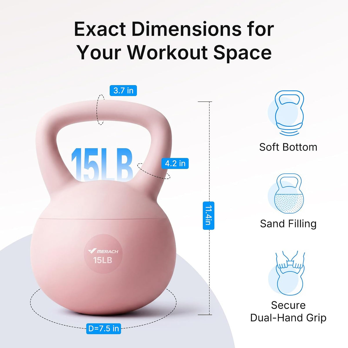 MERACH Kettlebell Souple pour Musculation MR-2409