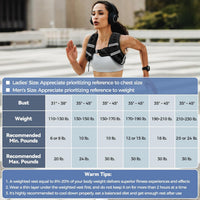 Zeerun Gilet Lesté de Musculation pour Homme et Femme WV10