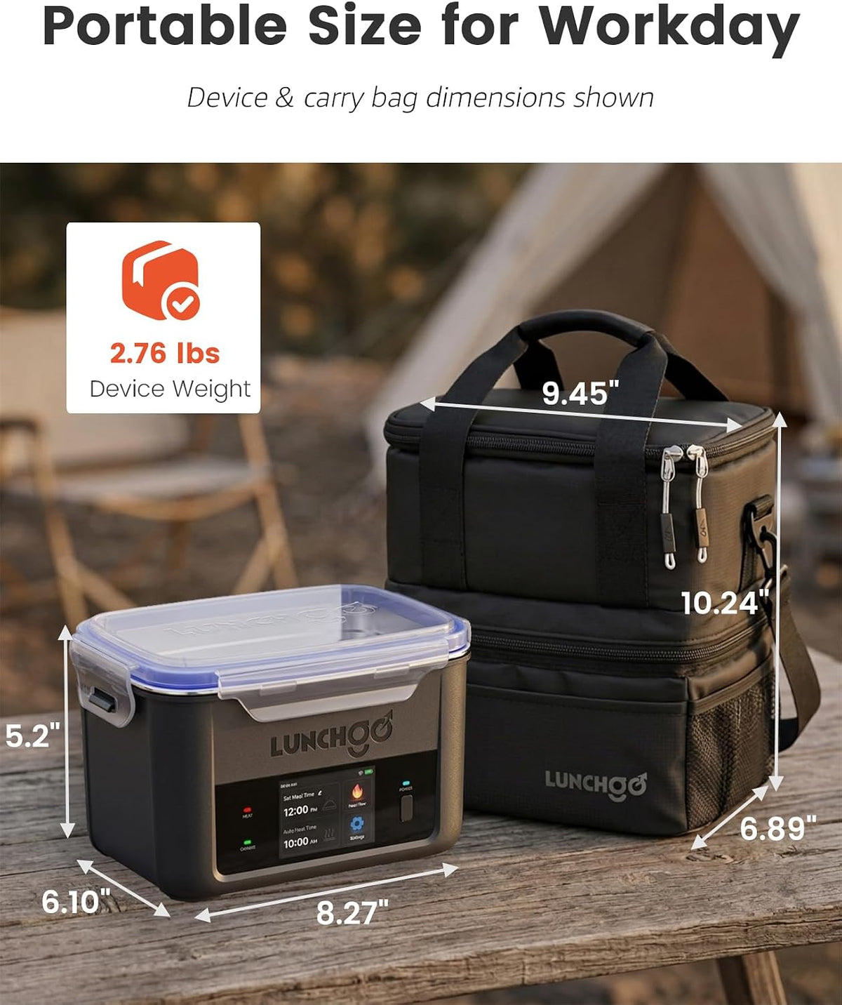 LUNCHGO G1 Cordless Heated Electric Lunch Box