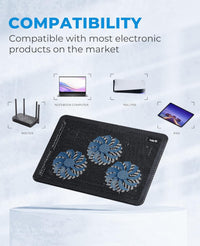 havit HV-F2056 Laptop Cooler Pad 3 Fans for 15.6"-17"