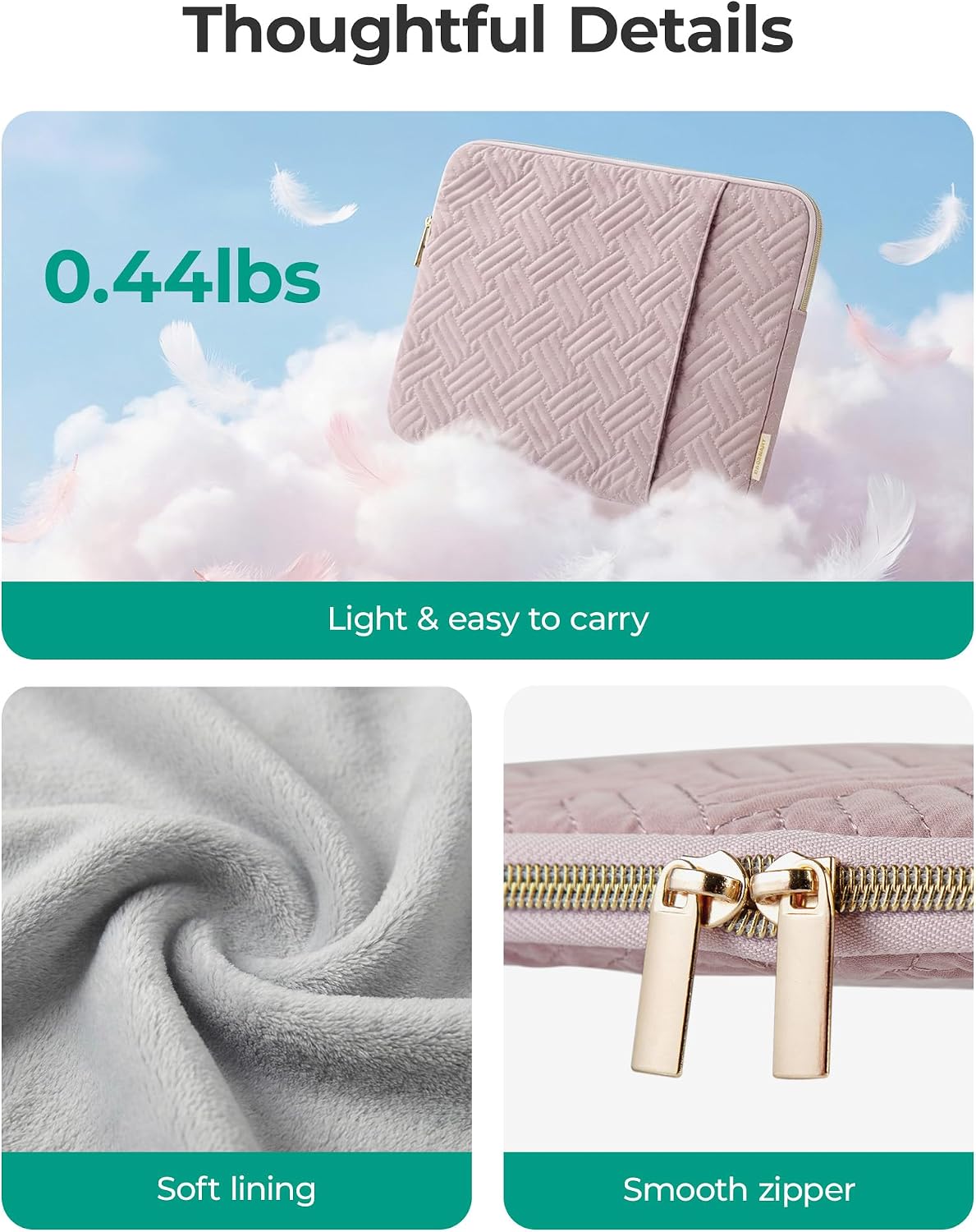 BAGSMART Lightweight Protective Laptop Sleeve