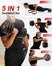 UNNMIIY Haltères Réglables pour Musculation AD55LBS
