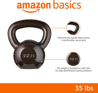 Amazon Basics Kettlebell en Fonte pour Musculation KB-35LB