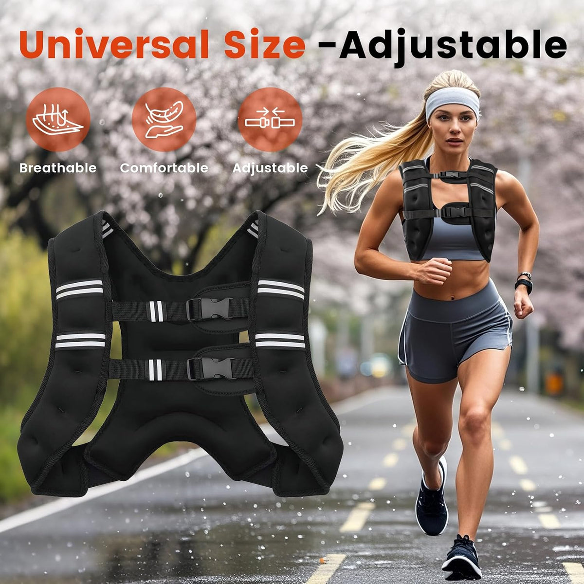 Poudee Gilet Lesté pour Musculation BX-001