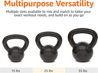 Amazon Basics Kettlebell en Fonte pour Musculation KB-35LB