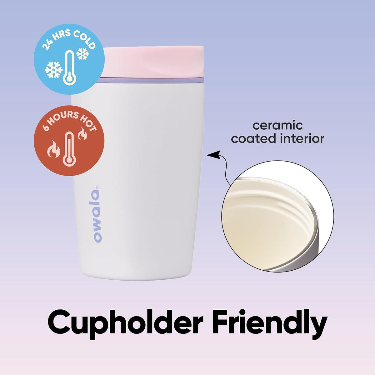 Owala SmoothSip Slider Tasse de Voyage Isotherme Inox C09120