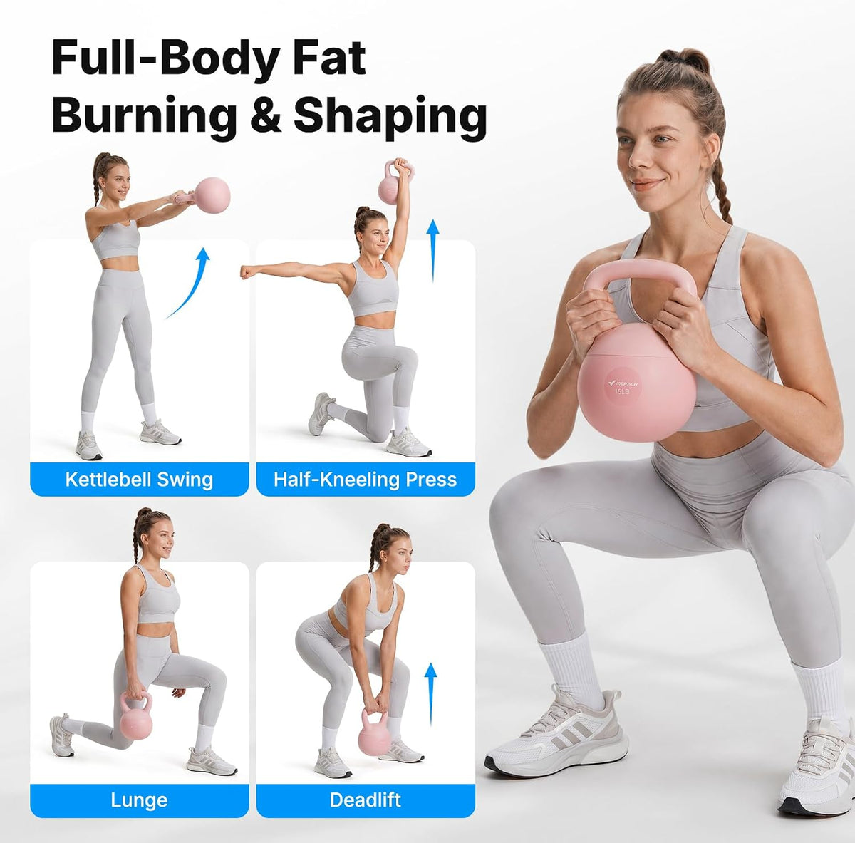 MERACH Kettlebell Souple pour Musculation MR-2409