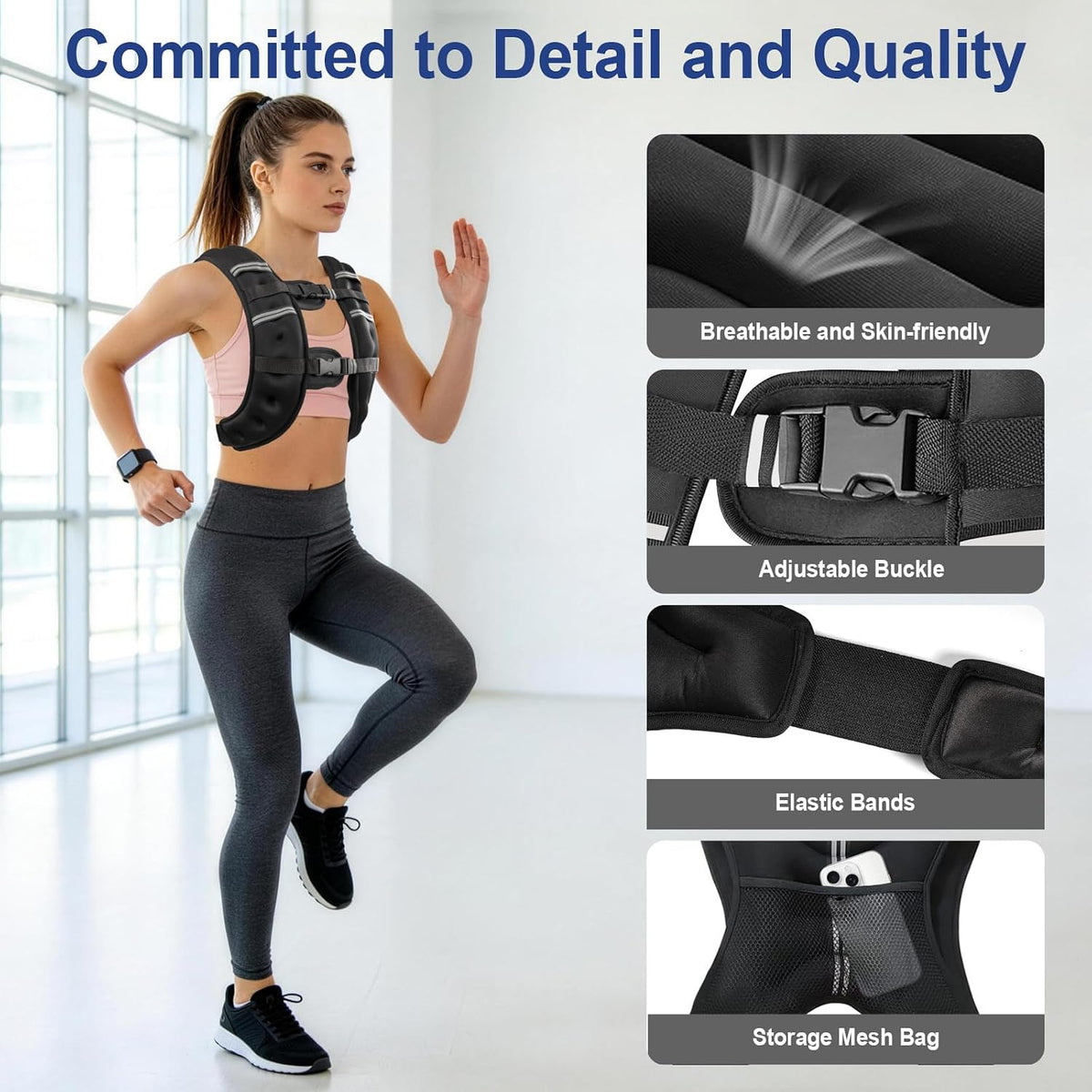 Zikopomi Gilet Lesté pour Musculation BEIXIN004