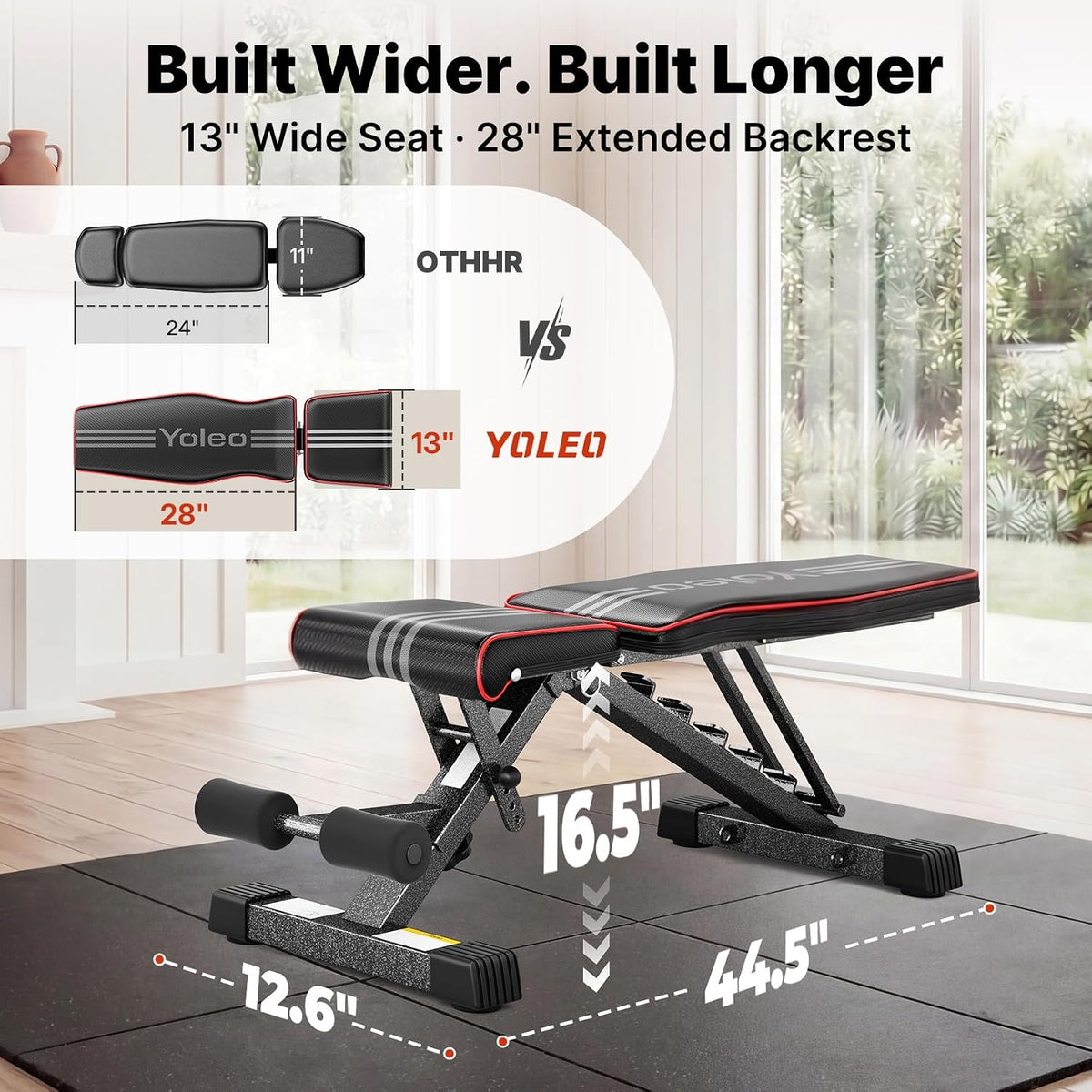 YOLEO Banc de Musculation Réglable Pliable 20234411