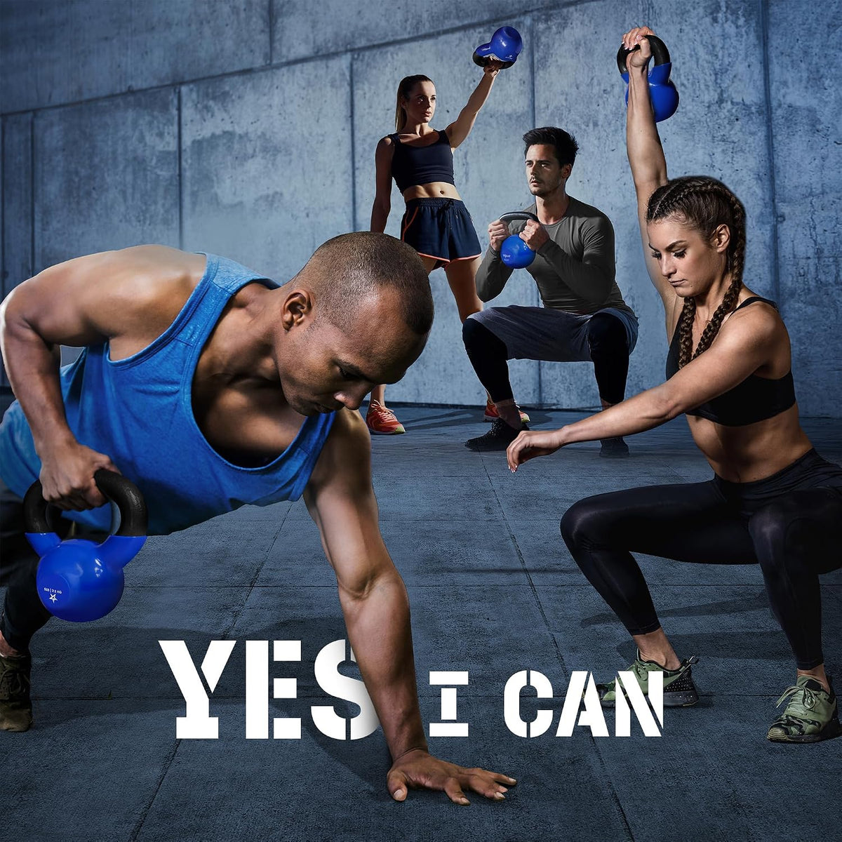 Yes4All Kettlebell en Vinyle pour Musculation KLD1