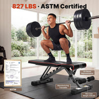 YOLEO Banc de Musculation Réglable Pliable 20234411
