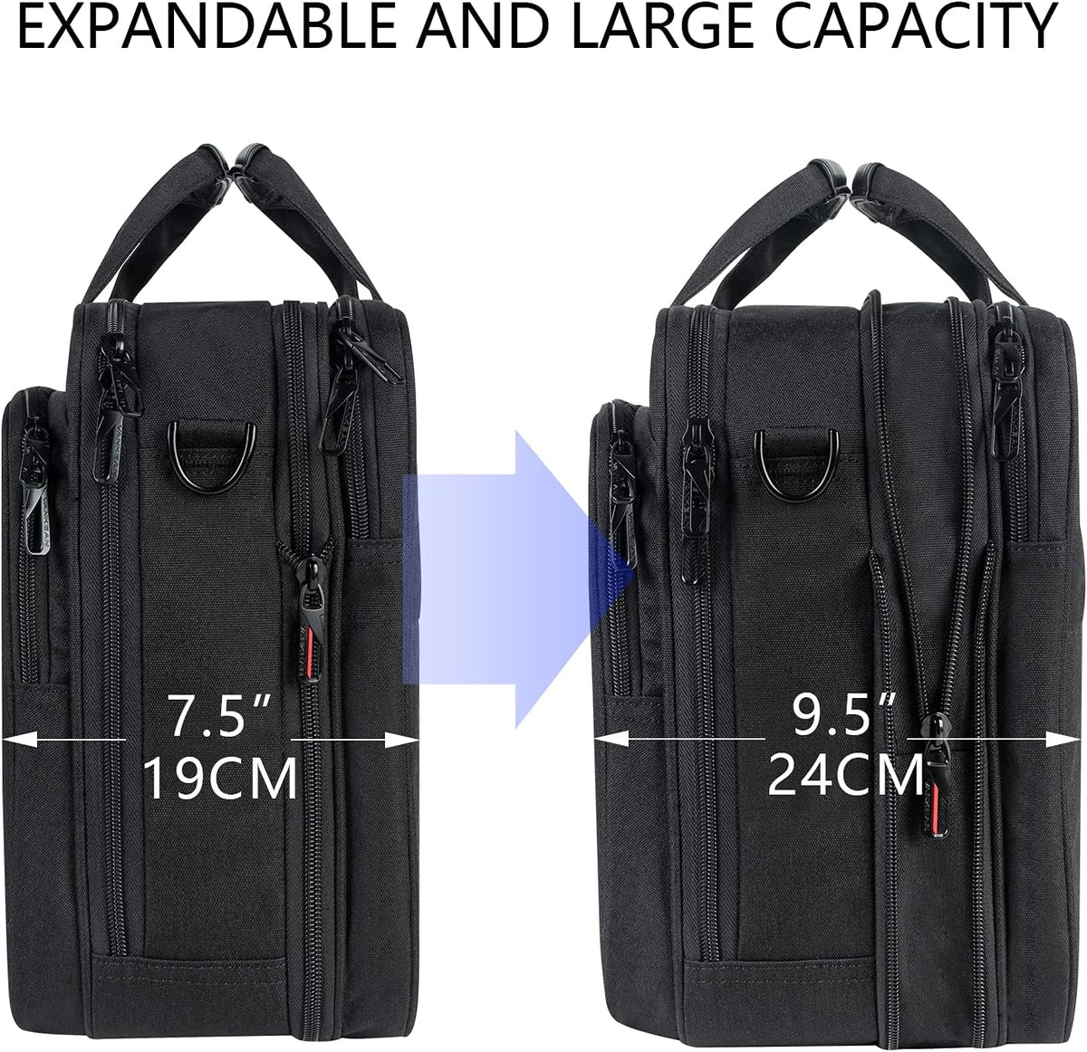 VANKEAN Expandable Waterproof Laptop Briefcase
