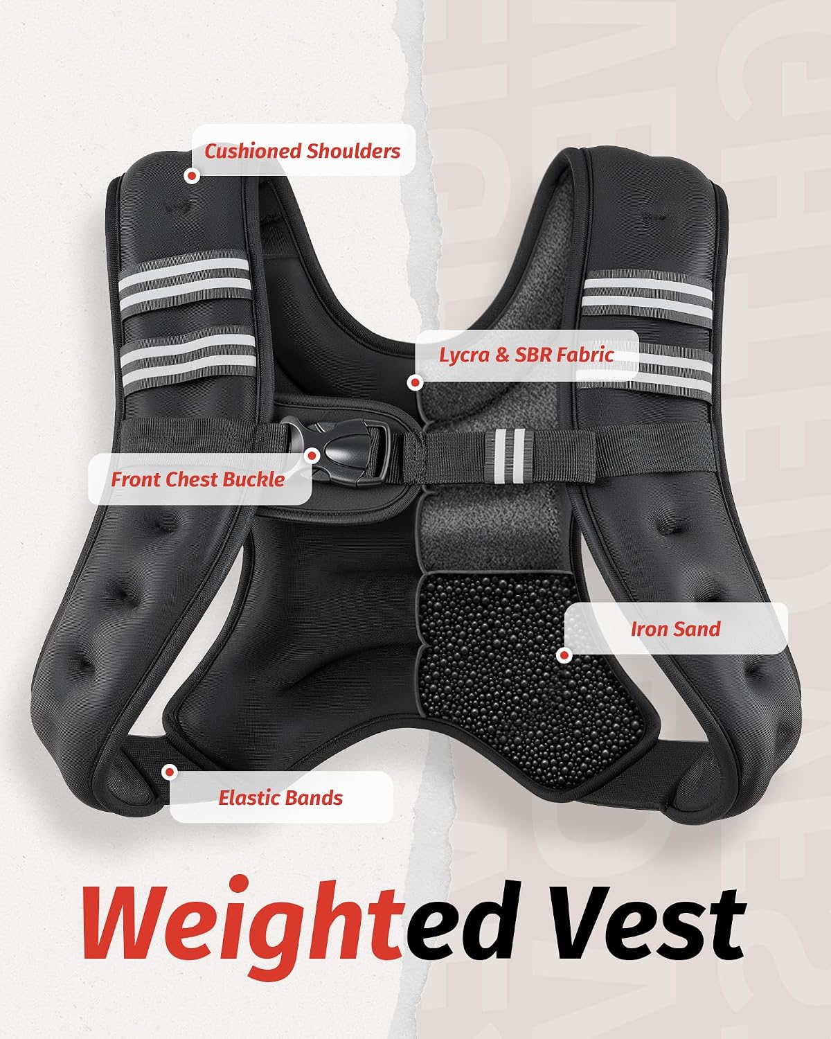 ZELUS Gilet Lesté pour Musculation FWV-CA-1