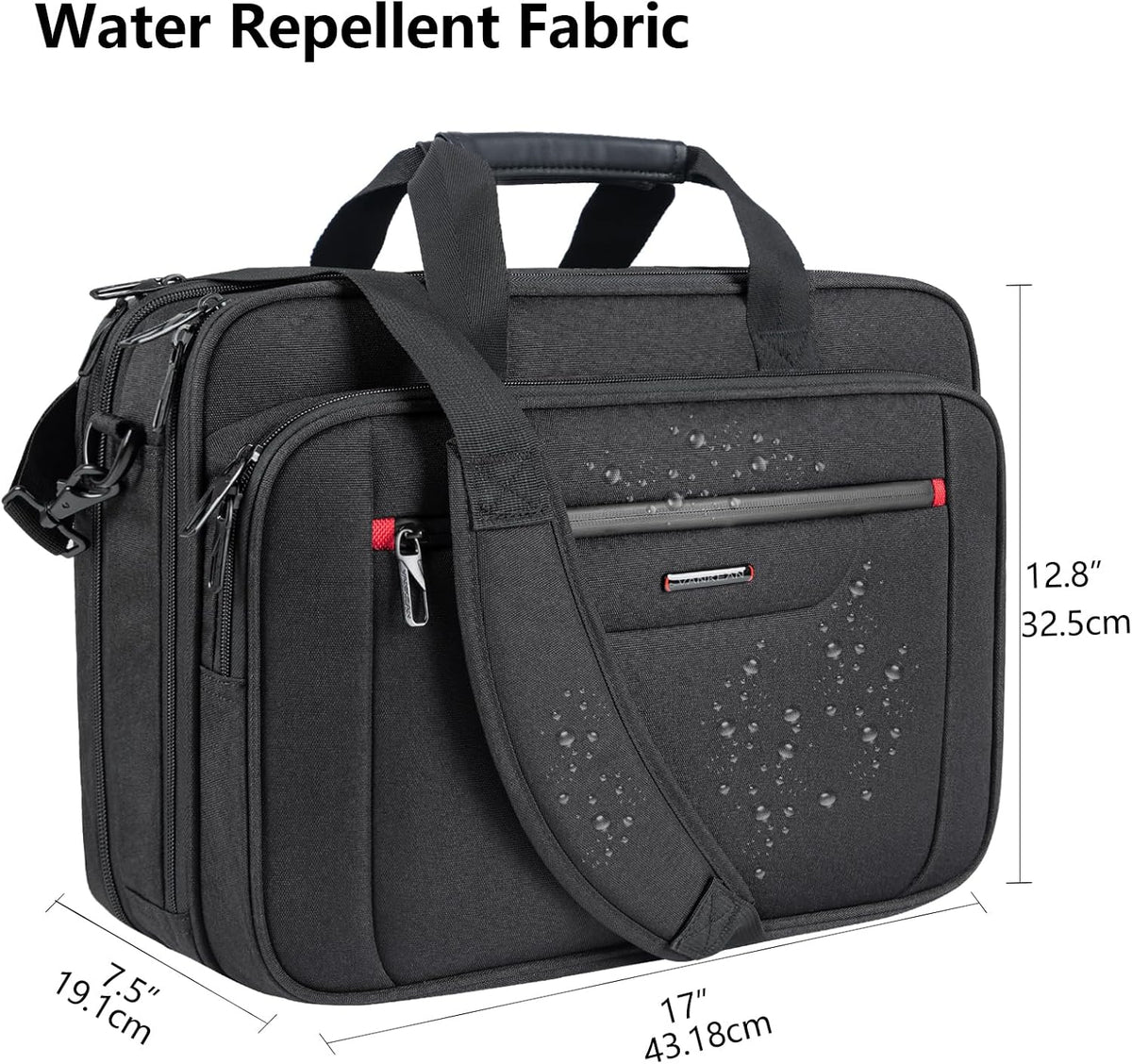 VANKEAN Expandable Waterproof Laptop Briefcase