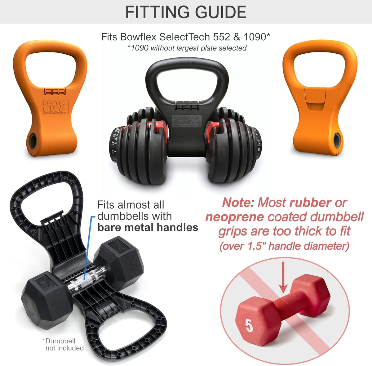 Kettle Gryp Poignée Adaptateur Kettlebell pour Haltère