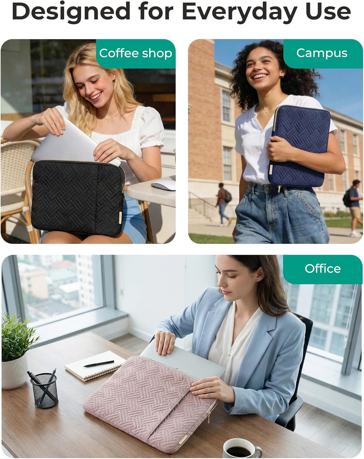 BAGSMART Lightweight Protective Laptop Sleeve
