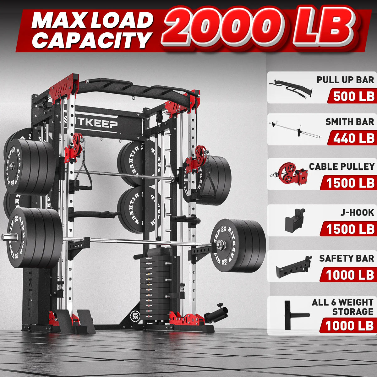 PMAX 5600 Smith Machine Appareil de Musculation