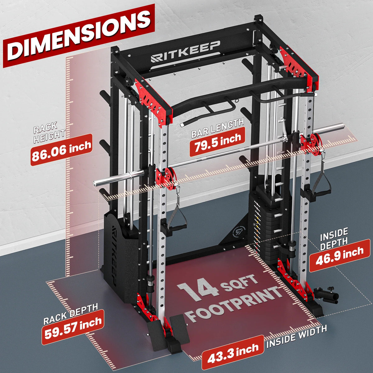 PMAX 5600 Smith Machine Appareil de Musculation