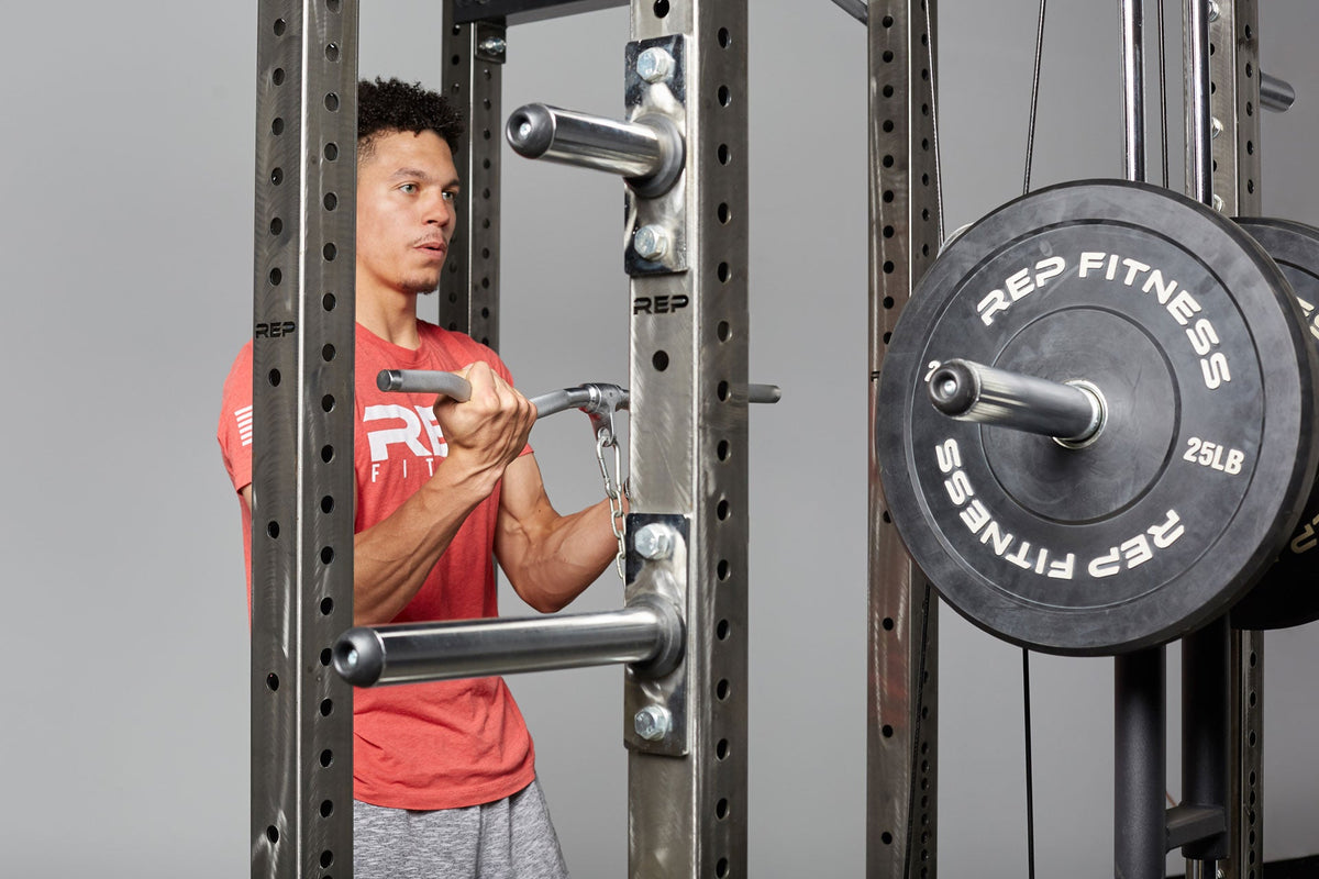 REP Fitness Barre de Curl Multi-Prises pour Câble