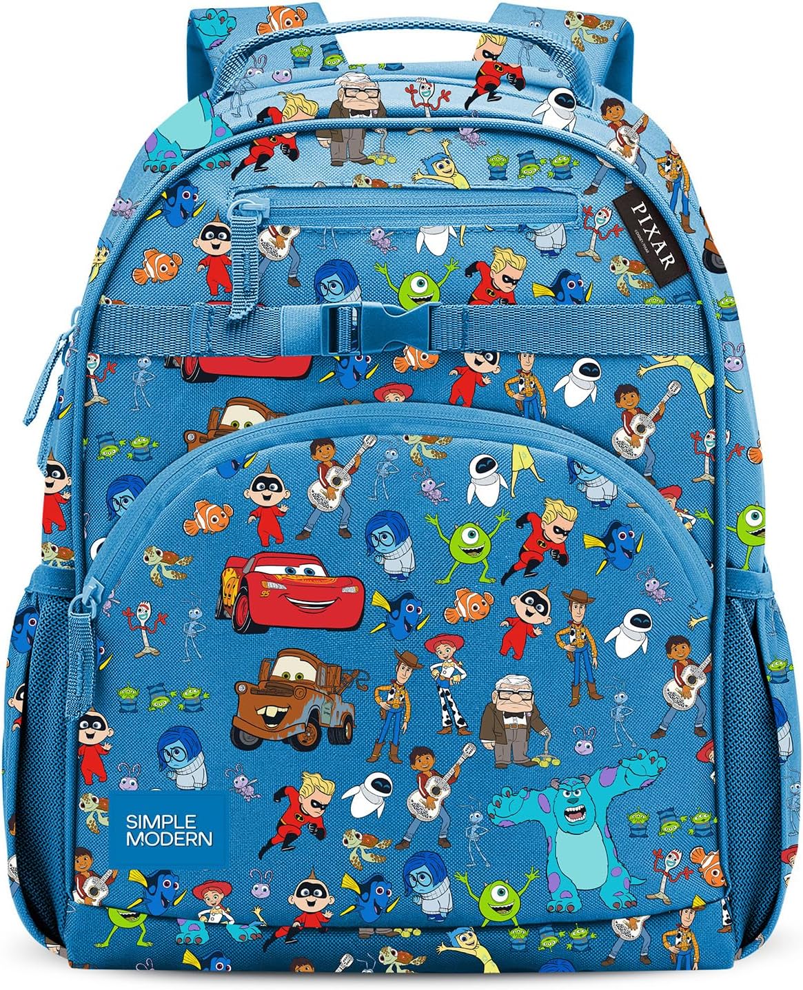 Disney Pixar Kids Backpack 12L School Bookbag for Toddlers Preschool Kindergarten Blue