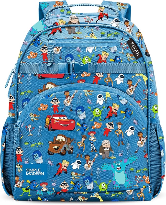 Disney Pixar Kids Backpack 12L School Bookbag for Toddlers Preschool Kindergarten Blue