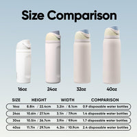 FreeSip Insulated Stainless Steel BPA-Free Kids Water Bottle with Straw 24 oz