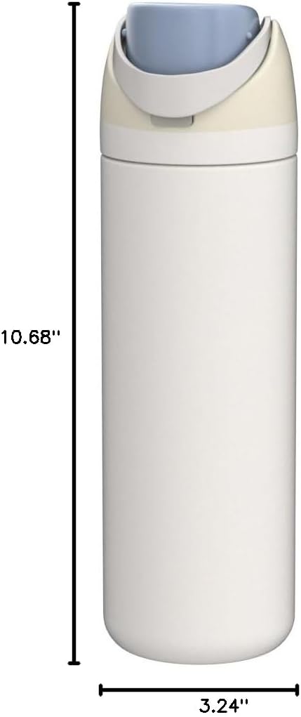 FreeSip Insulated Stainless Steel BPA-Free Kids Water Bottle with Straw 24 oz