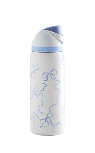 FreeSip Insulated Stainless Steel Water Bottle 24 oz with Locking Push-Button Lid