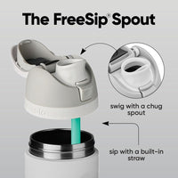 FreeSip Insulated Stainless Steel Water Bottle 24 oz with Locking Push-Button Lid