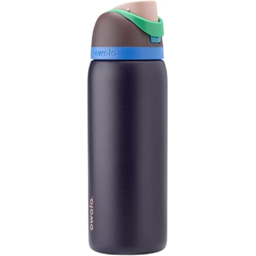 FreeSip Insulated Stainless Steel Water Bottle 24 oz with Locking Push-Button Lid