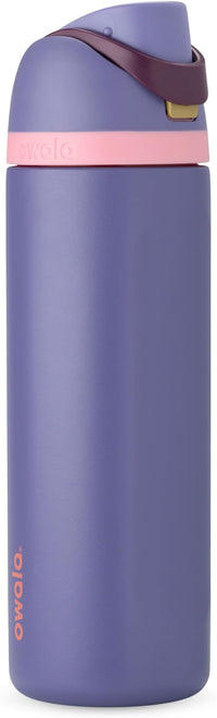 FreeSip Insulated Stainless Steel Water Bottle 24 oz with Locking Push-Button Lid