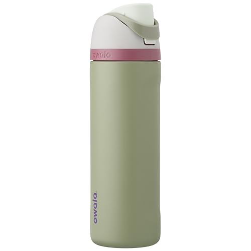 FreeSip Insulated Stainless Steel Water Bottle 24 oz with Locking Push-Button Lid